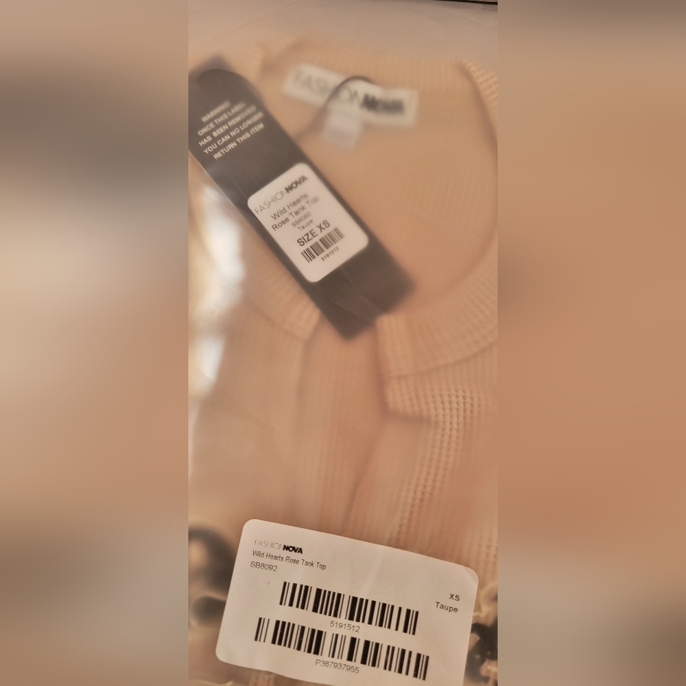 Fashion Nova- Wild Hearts Rise Tank Top (Taupe) *new* - Picture 7 of 8